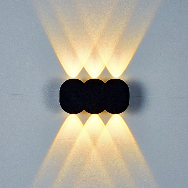 Moderne étanche extérieur 4W mur LED lampe IP65 aluminium haut et bas applique murale jardin porche applique décoration lumière 110V 220V