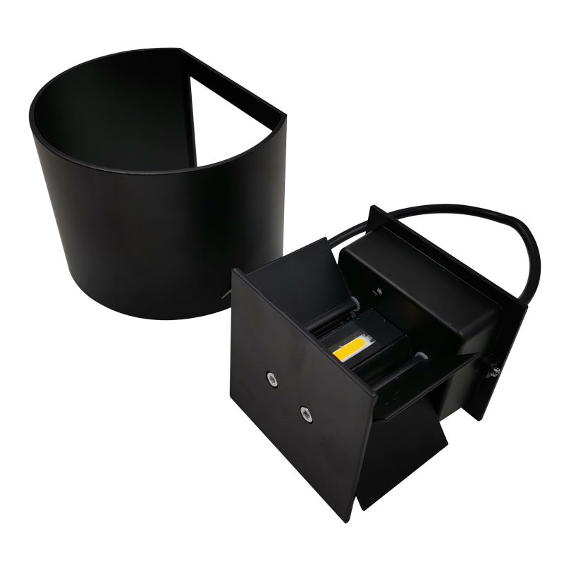Applique murale LED ronde noire 12W extérieur étanche IP65 porche jardin applique éclairage extérieur