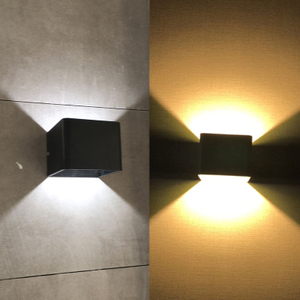 Applique murale en céramique noire 3W Cube Led de haut en bas pour décoration intérieure avec éclairage moderne de lampe de mur de prix d'usine