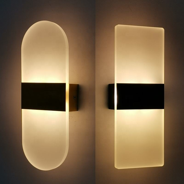 Appliques murales à LED AC90-265V Lampe murale en aluminium pour éclairage de restaurant d'hôtel de chambre à coucher de salon