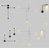 NOUVEAU art Dots applique murale moderne LED salon applique nordique créatif allée luminaires noir blanc moderne applique