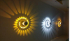 Applique murale de plafond poreux rgb LED montée au plafond avec télécommande pour la cour intérieure d'applique de lumière de barre de restaurant, nouvelles