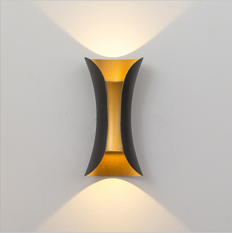 Applique murale de jardin IP65 applique murale LED étanche extérieure 10W AC 110V 220V éclairage haut et bas blanc et couleur ambiance apparaissent