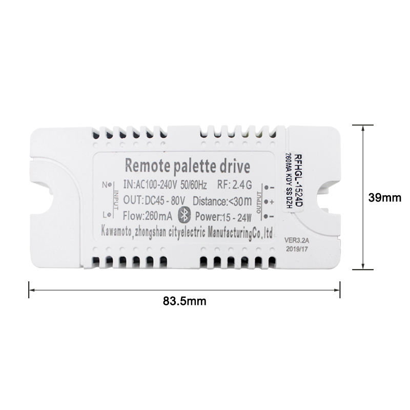 2.4G WIFI sécurité plastique pilote 15-24W connexion Bluetooth éclairage transformateur de puissance AC100-240VLED plafonnier