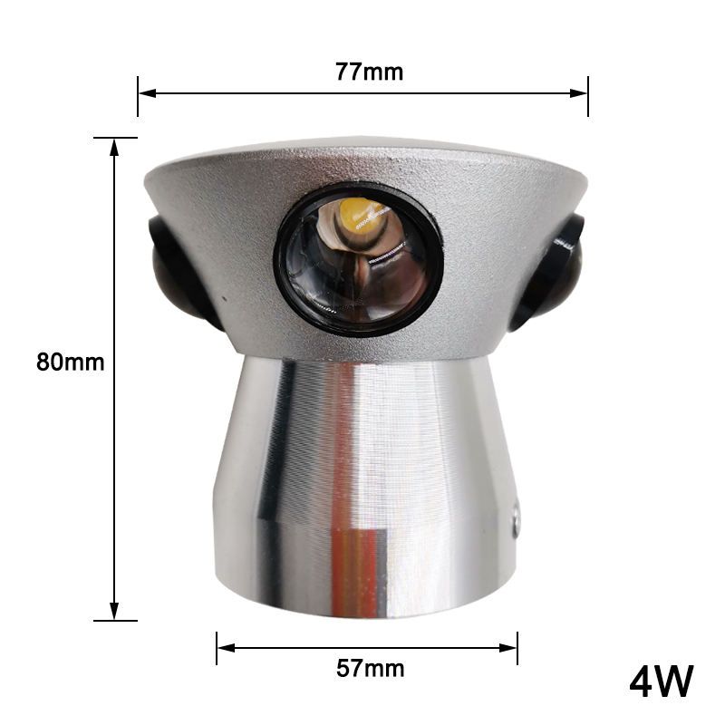 3W 4W 5W LED applique murale en aluminium lampe de chevet ronde appliques de chambre à coucher luminaire mural