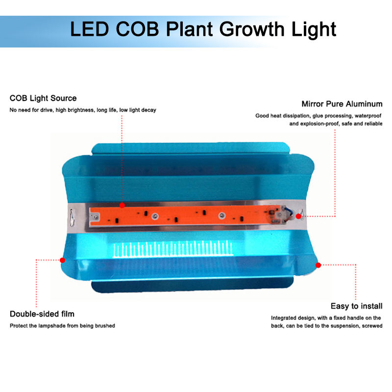 LED élèvent des lumières 20W 30W 50W 80W UV LED plante élèvent la lumière à spectre complet AC110V/220V/DC12V pour la culture en intérieur