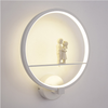 Nouvelle arrivée moderne led applique fantaisie applique murale art anneau lumière support mural pour hôtel lumières intérieures