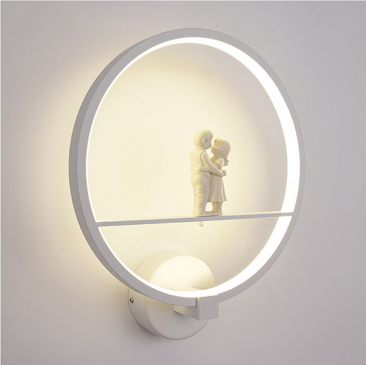 Nouvelle arrivée moderne led applique fantaisie applique murale art anneau lumière support mural pour hôtel lumières intérieures