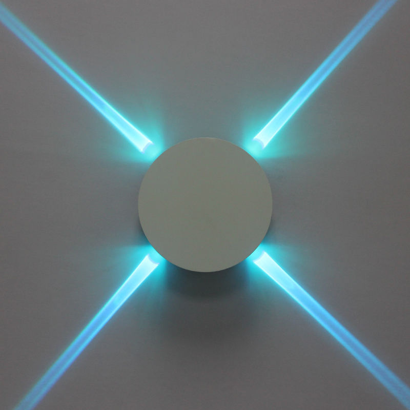 Vente chaude ronde LED croix étoile applique rgb lumière intérieure veilleuse avec prix d'usine escalier de lumière de surface innovant