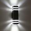 Appliques murales LED étanches extérieures IP65 lumières de couloir de porche de jardin de cour en aluminium