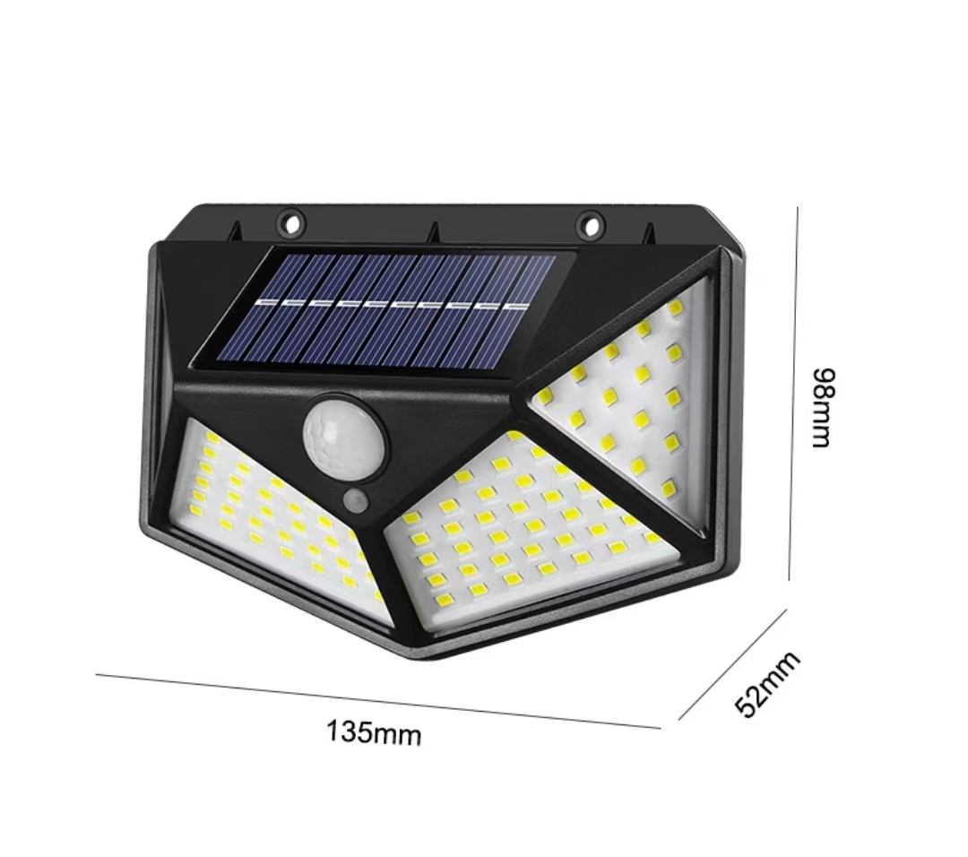 100 LED appliques murales solaires lampe solaire extérieure capteur de mouvement lumière du soleil à énergie solaire réverbère pour lumière de jardin