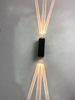 6W coquille noire applique murale à trois faisceaux IP65 étanche applique murale extérieure lampe de cour de jardin lampadaire 