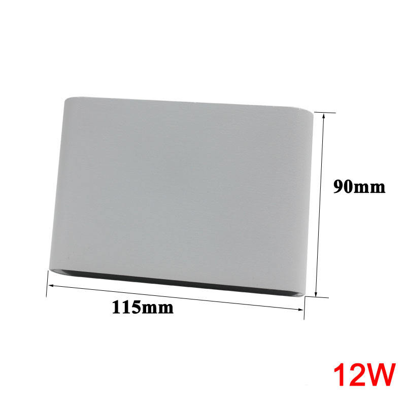 Design moderne décoratif mural LED lumière IP65 haut et bas applique murale chevet extérieur LED noir moderne vanité clôture