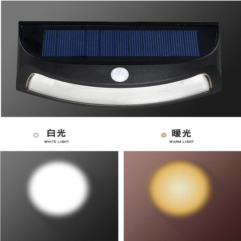 IP44 haute qualité nouveau sourire lumière solaire pour lumière de jardin lumière de sécurité de clôture d'énergie solaire avec capteur de mouvement